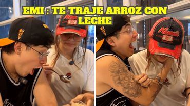 EMI LE TRAE ARROZ CON LECHE A GLOGLO Y ÉL SE EMOCIONA + LE HACE PROBAR HELADO
