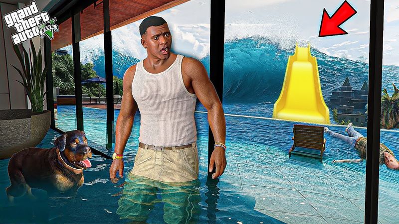 ФРАНКЛИННІҢ ҮЙІН СУ БАСЫП КЕТТІ МА? | АКВАПАРККЕ НЕ БОЛДЫ?  (GTA V)