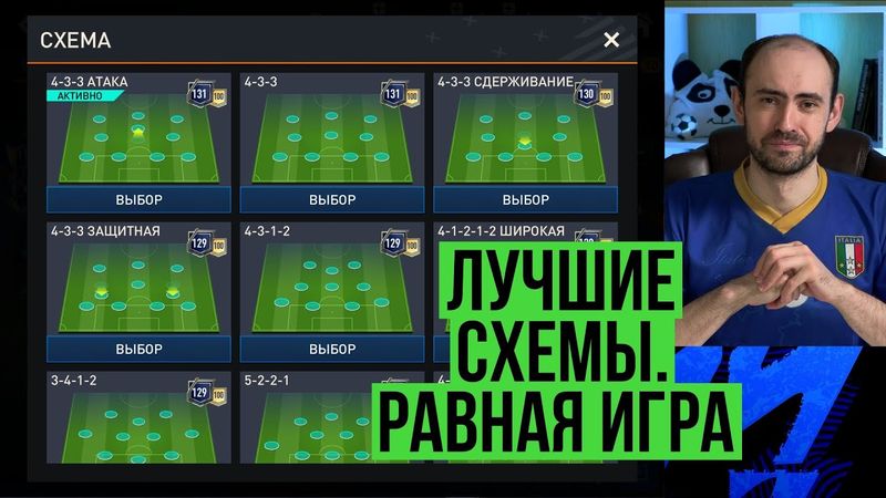 Лучшие схемы для равной игры в FIFA Mobile
