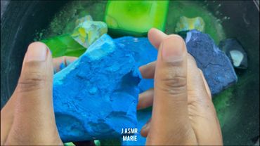 Dusty Dyed Gym Chalk Crushing | ASMR | ODDLY SATISFYING | SLEEP AID