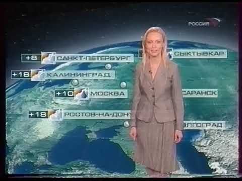Прогноз погоды и фрагмент перехода на ночное вещание (Россия, 04.05.2007)