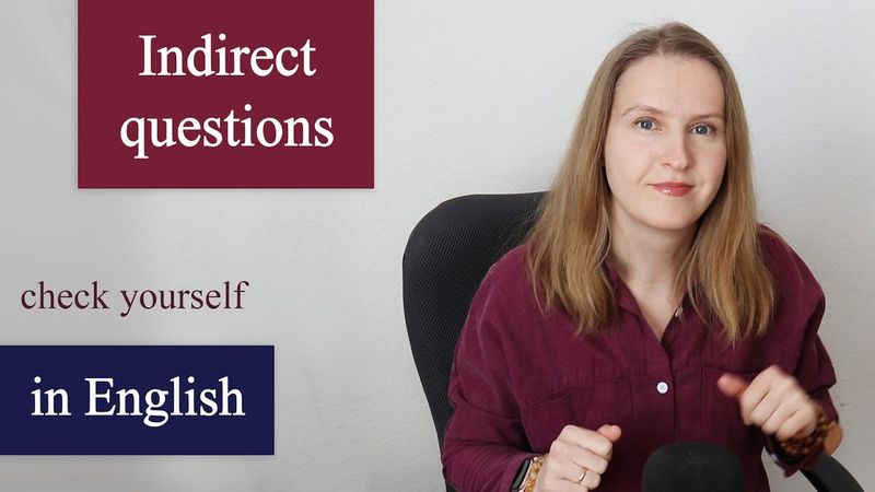 English indirect questions - check yourself, word order
