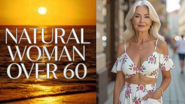 Natural Older Woman Over 50 | Elegant White Floral Jumpsuit for Everyday City Style