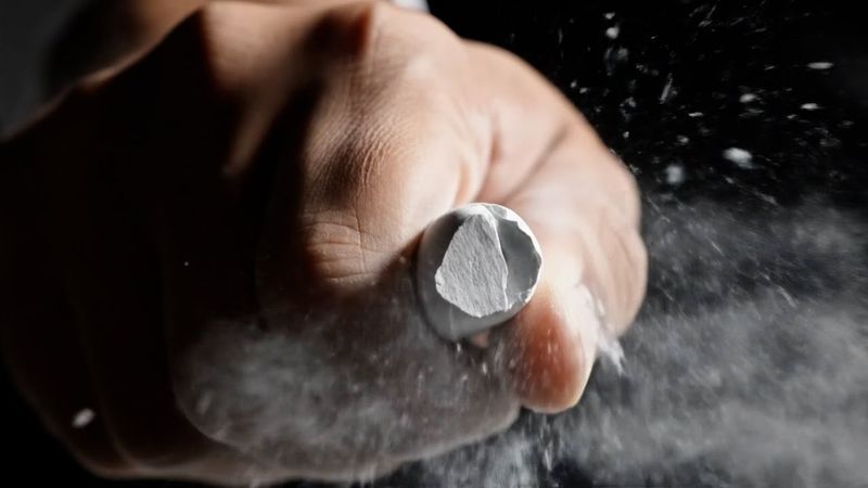 GYM Chalk ASMR | Crushing gym chalk asmr | asmr sleep tingles | asmr shorts  #asmr #shorts #trending