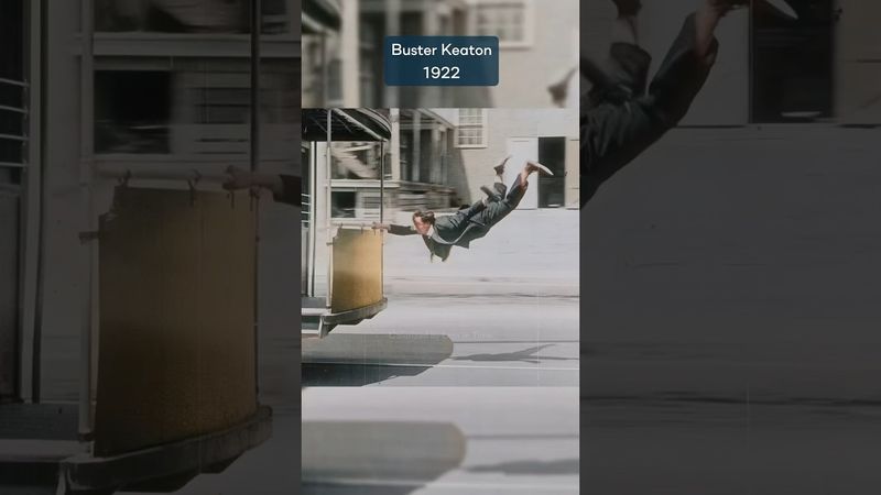 Insane stunt by Buster Keaton in 1922 🤩