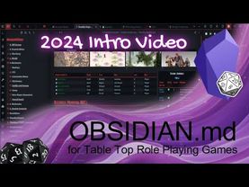 Obsidian - 2024 Intro for TTRPG and Worldbuilders