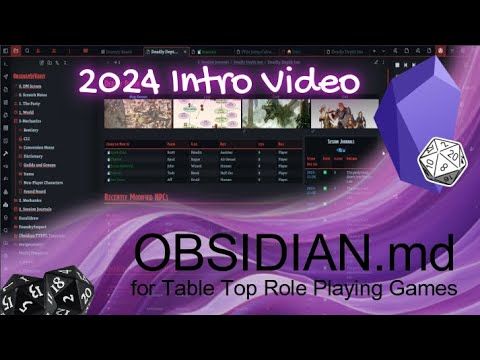 Obsidian - 2024 Intro for TTRPG and Worldbuilders