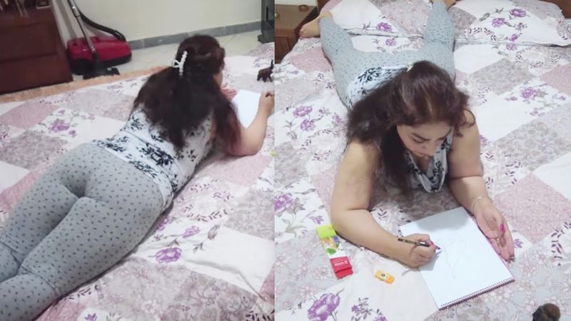 I Painted a Tiny Elephant Without Getting Out of Bed 🛏️🎨