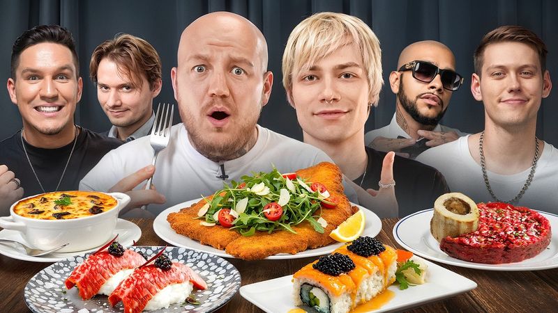 Едим Любимые Блюда Блогеров из Ресторанов с Нкеем Челлендж