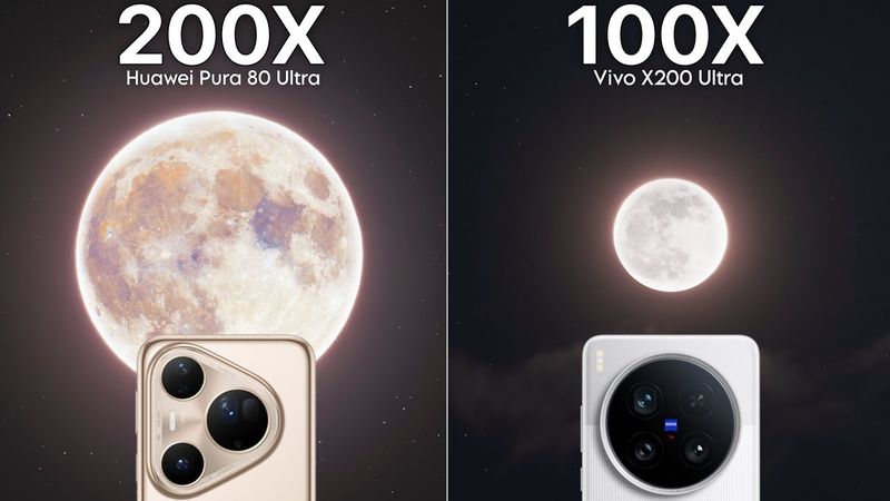Huawei Pura 80 Ultra VS Vivo X200 Ultra Live Zoom Test Comparison