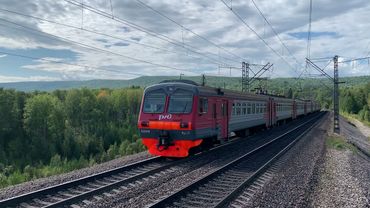 Freight trains. Long trains. Passenger and electric trains.