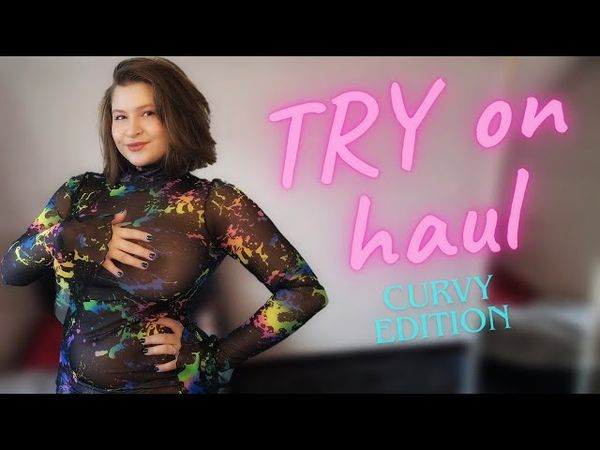 [4K] Try On Haul my new Black Sheer Dresses | Curvy | Tina Angel 👼