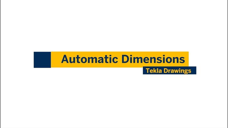 Tekla TekTalk - Automatic Dimensions