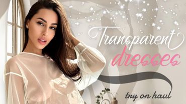 [4K] Carla Marini’s Trendy Transparent Fashion Try-On - Chic & Modern Styles!