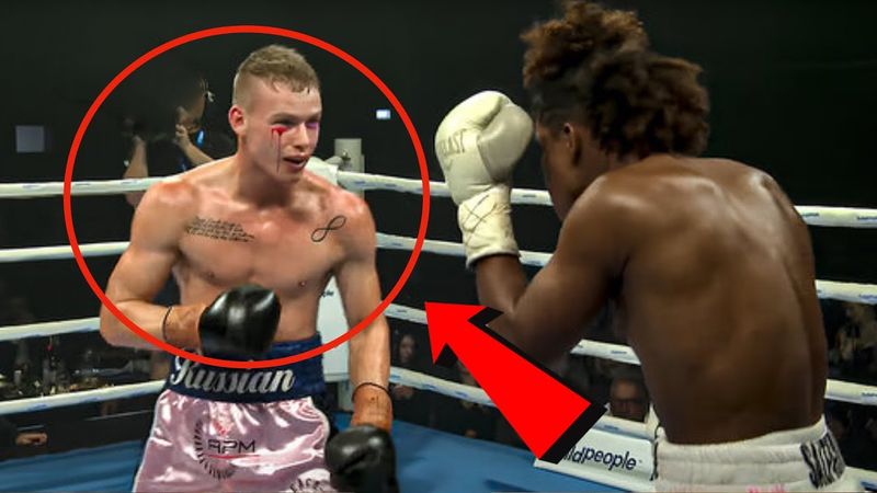 Русского боксёра "списали со счетов", но он встал и "наказал" обидчика