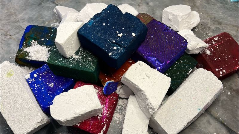 Vibrantly dyed BSN and plain BSN and dyed soft blocks