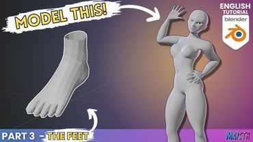 Blender Human Character Modeling Tutorial - Part 3: The Feet (2024)