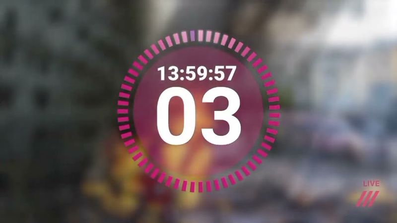 Часы телеканала "Дождь" (24.02.2023, годовщина войны в Украине)