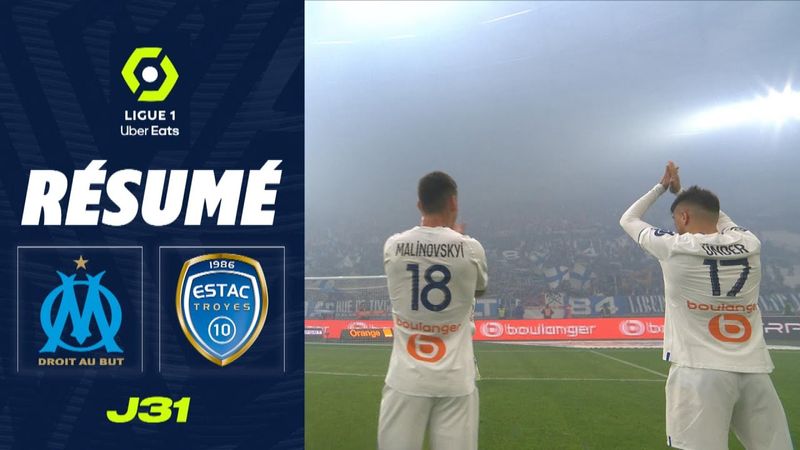 OLYMPIQUE DE MARSEILLE - ESTAC TROYES (3 - 1) - Résumé - (OM - ESTAC) / 2022-2023