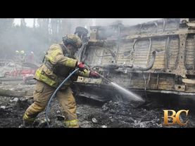 Russian missile and drone attack on Kyiv kills at least 13 people