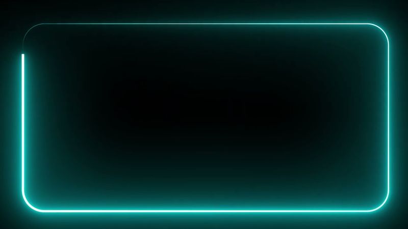 Cyan Neon Frame Background | MD Animated Backgrounds | Free Video Backgrounds