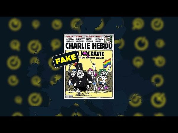 Fake Charlie Hebdo cover attacking Moldova Pride circulates online
