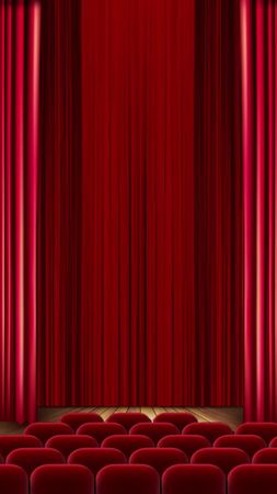 Theater Curtains Open and Close #shorts  Green Screen