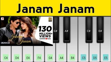 Janam Janam Piano Tutorial | Dilwale | Shah Rukh Khan, Kajol