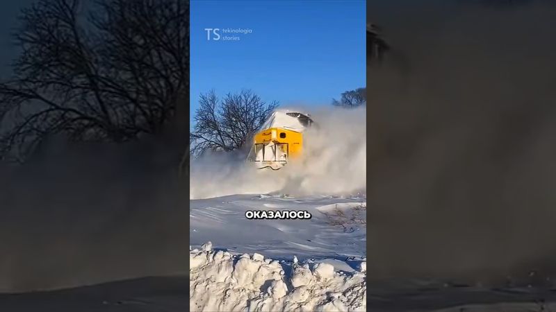 Поезд, который не боится снега 😱