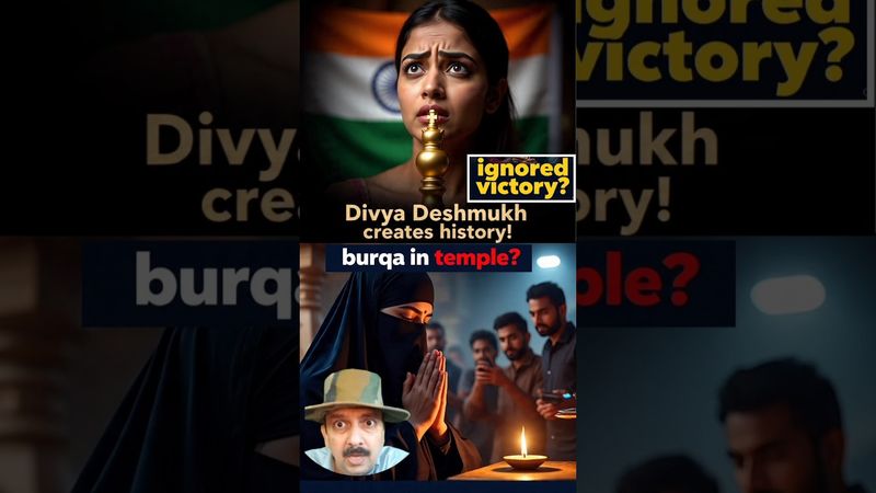 Divya Wins Chess World Cup, Dana Cup 15–0 Ignored, Burqa Woman Seen Doing Pooja Inside Temple