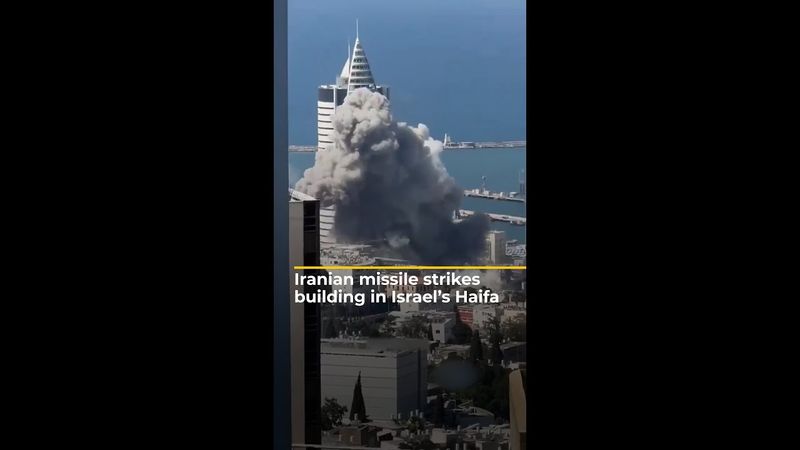 Iranian missile strikes building in Israel’s Haifa | AJ #shorts