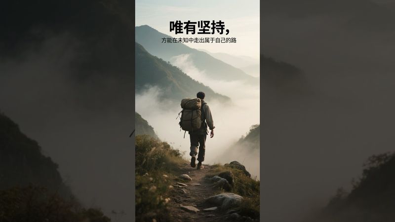 《你的目標在何方？》唯有堅持！一步一個腳印！總有到達的一天！加油！#正能量 #感情 #人生感悟 #人間清醒 #人間煙火 #堅持的意義 #堅持自律 #格局