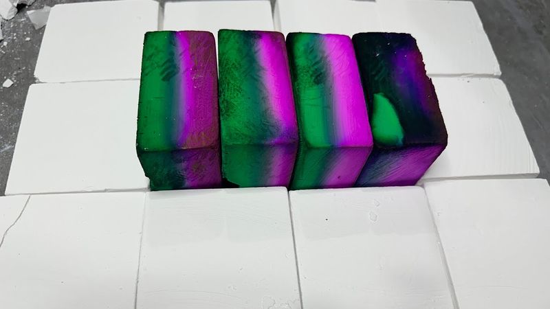 Vibrant dyed blocks and some plains💕 GYM CHALK ASMR