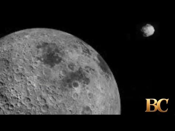 Massive asteroid on potential impact path with the Moon may trigger meteor shower on earth