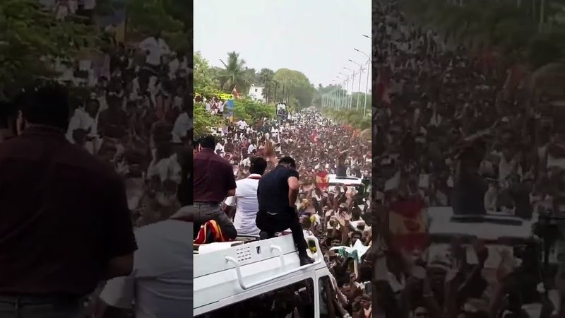 இது தான் ரோடு ஷோ💥💪🏻 #thalapathyvijay #thalapathy #tvk #viral #vijay #thalapathy