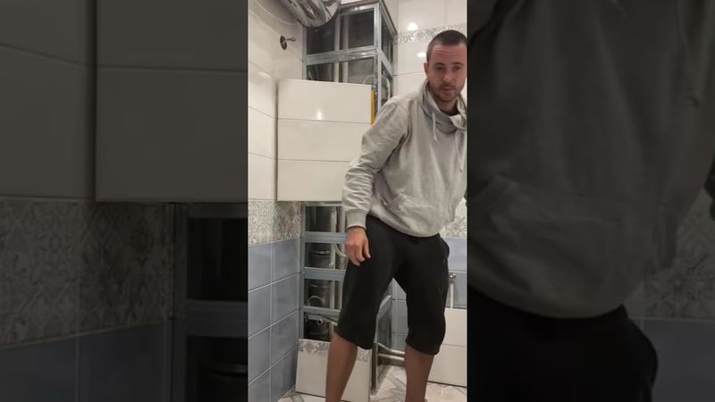 Полностью разборный короб на магнитах для доступа к стоякам, первый тест 2002 г.