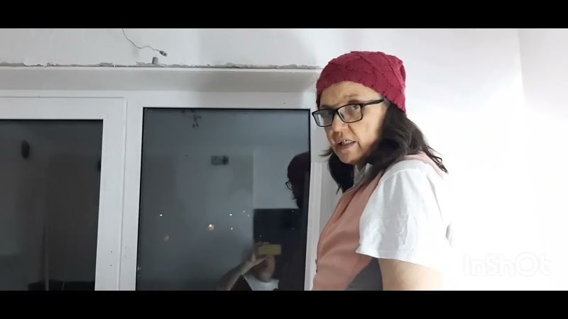 Показываю, как сделать верхний откос из гипсокартона, как сделала подоконник из керамогранита.