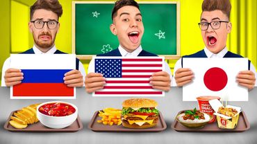 Trying SCHOOL LUNCHES from all around THE WORLD !