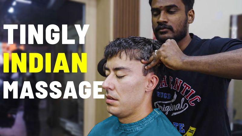 ASMR: Tingly Indian Head Massage at Omen Barbershop💈