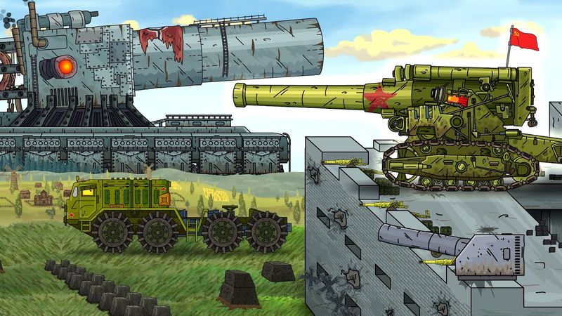 Густав надвигается на крепость! Выстоит ли Мортира-монстр? - Мультики про танки