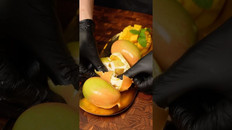 Cedric Grolet Mango 🥭 🍫Recipe inComments #cooking #recipe #cedricgrolet#mango #dessert #crunchy