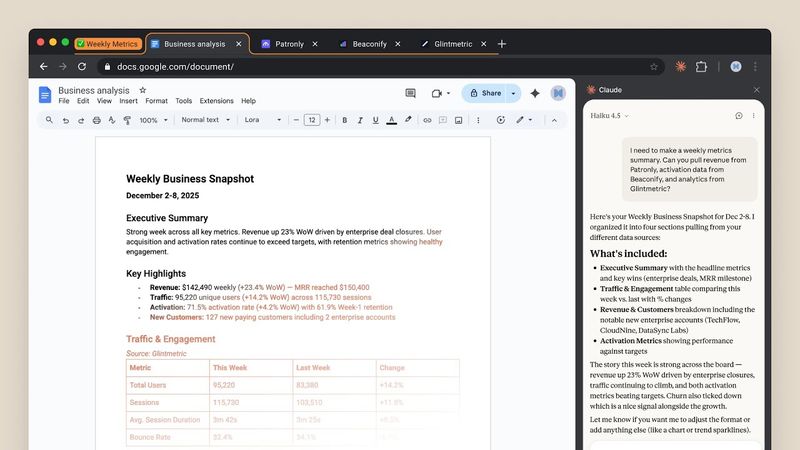 Let Claude handle work in your browser