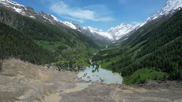 Aerial images show the aftermath of Swiss glacier collapse | AFP