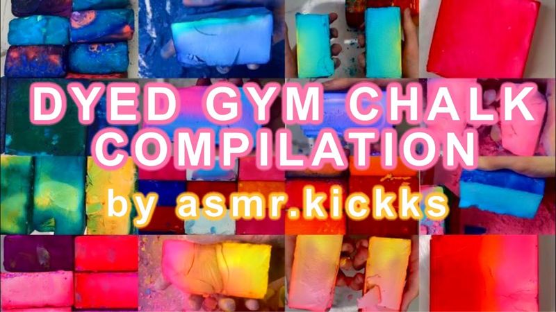 DYED GYM CHALK COMPILATION | edited by: @asmr.kickks