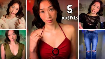 ASMR Fabric Scratching in 5 Different Outfits ☺️