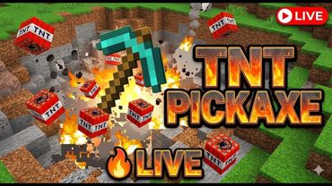 TNT Falling Pickaxe Challenge! 💥⛏️Can I survive the explosions? Join the chaos! 🎮 #minecraftlive