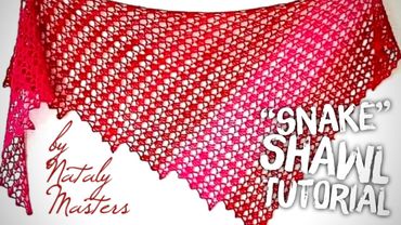 ВЯЖУ по ДВЕ В ДЕНЬ! ♥️ МАСТЕР-КЛАСС! ШАЛЬ - ЗМЕЙКА! SNAKE CROCHET SHAWL TUTORIAL 🔥🔥🔥
