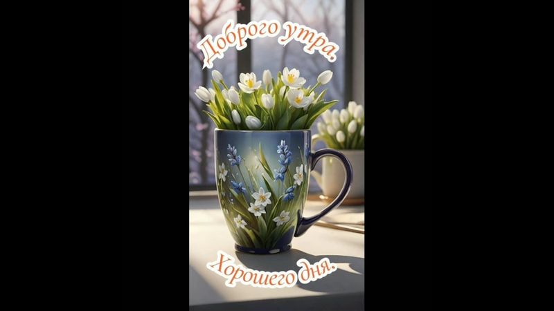 🌺• С ДОБРЫМ УТРОМ •Пусть удача к вам придет и целый день вам везет!•# shorts