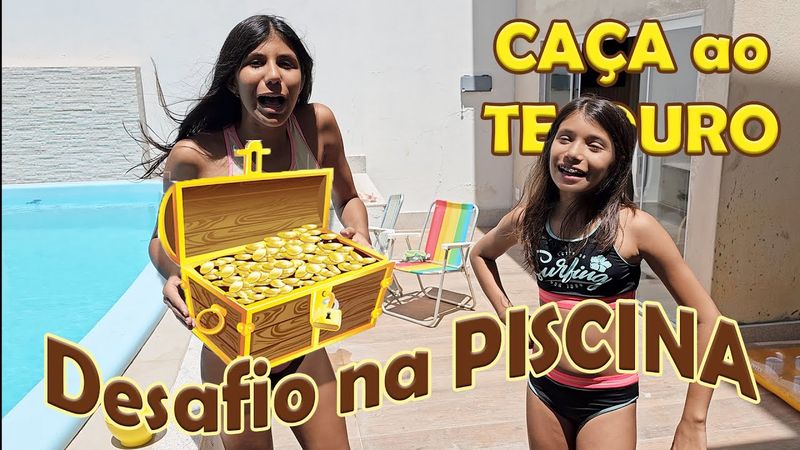 Desafio da Caça ao Tesouro na Piscina: Pegando Moedas no Fundo!