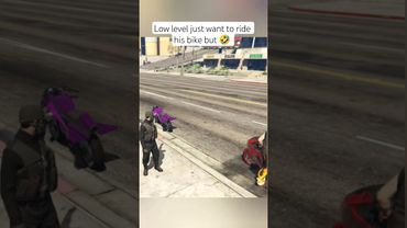Low level just want to ride his bike but 🤣 #gtaviral #gtaonline #gta5online #gtacars #gta5 #shorts